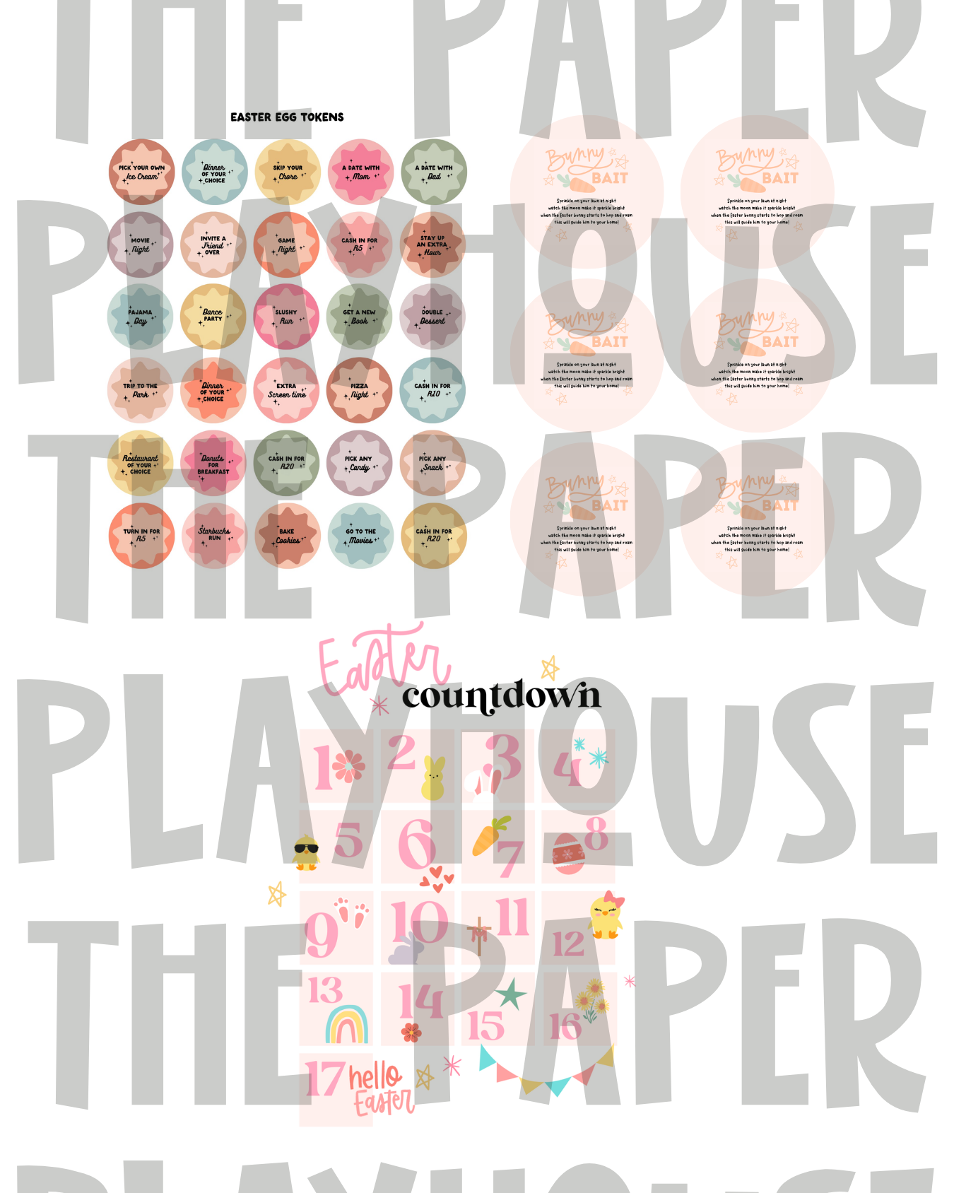 Easter Magic Bundle – Egg Tokens, Countdown & Bunny Bait Tags | Printable downloadable