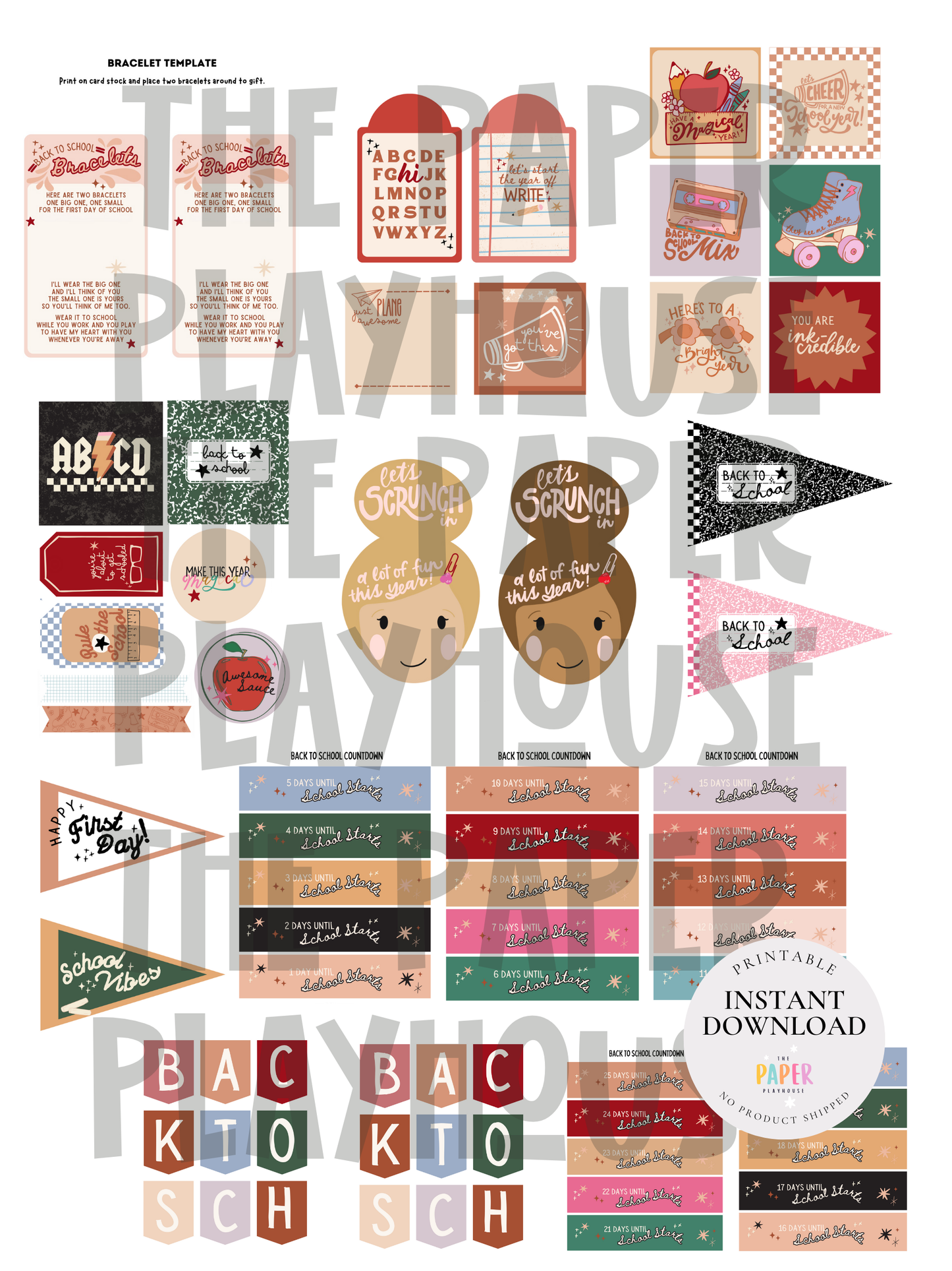 BACK TO SCHOOL START THE YEAR WRITE BUNDLE / Printable download