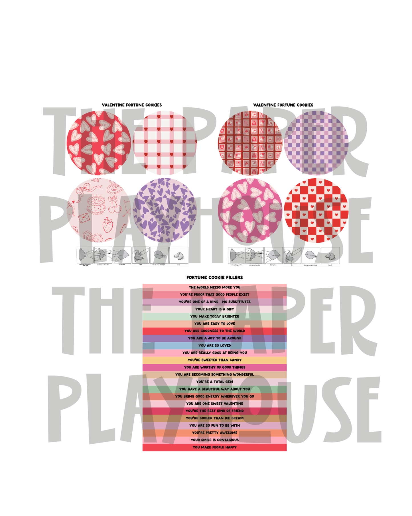 3D Foldable Valentine’s Day Fortune Cookies | Printable downloadable