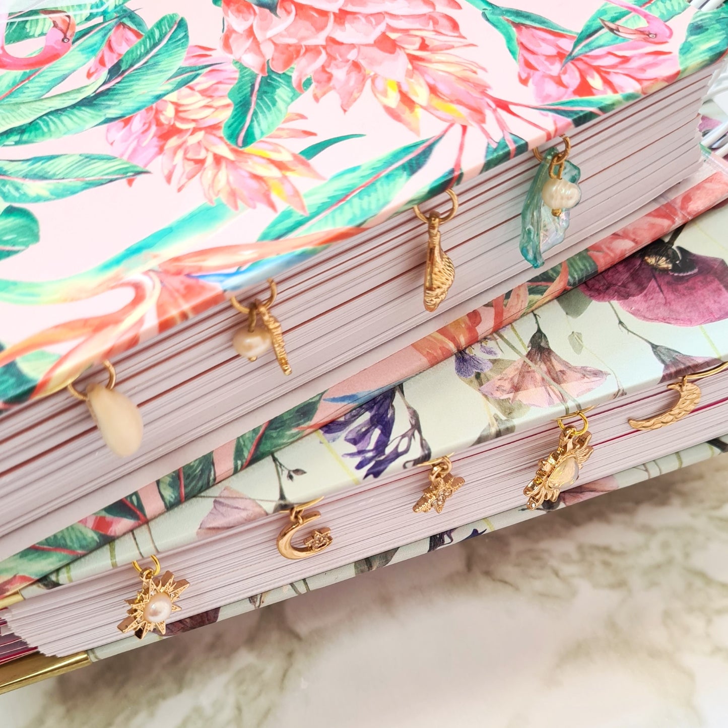 BOOKMARK purple petal & purple flower