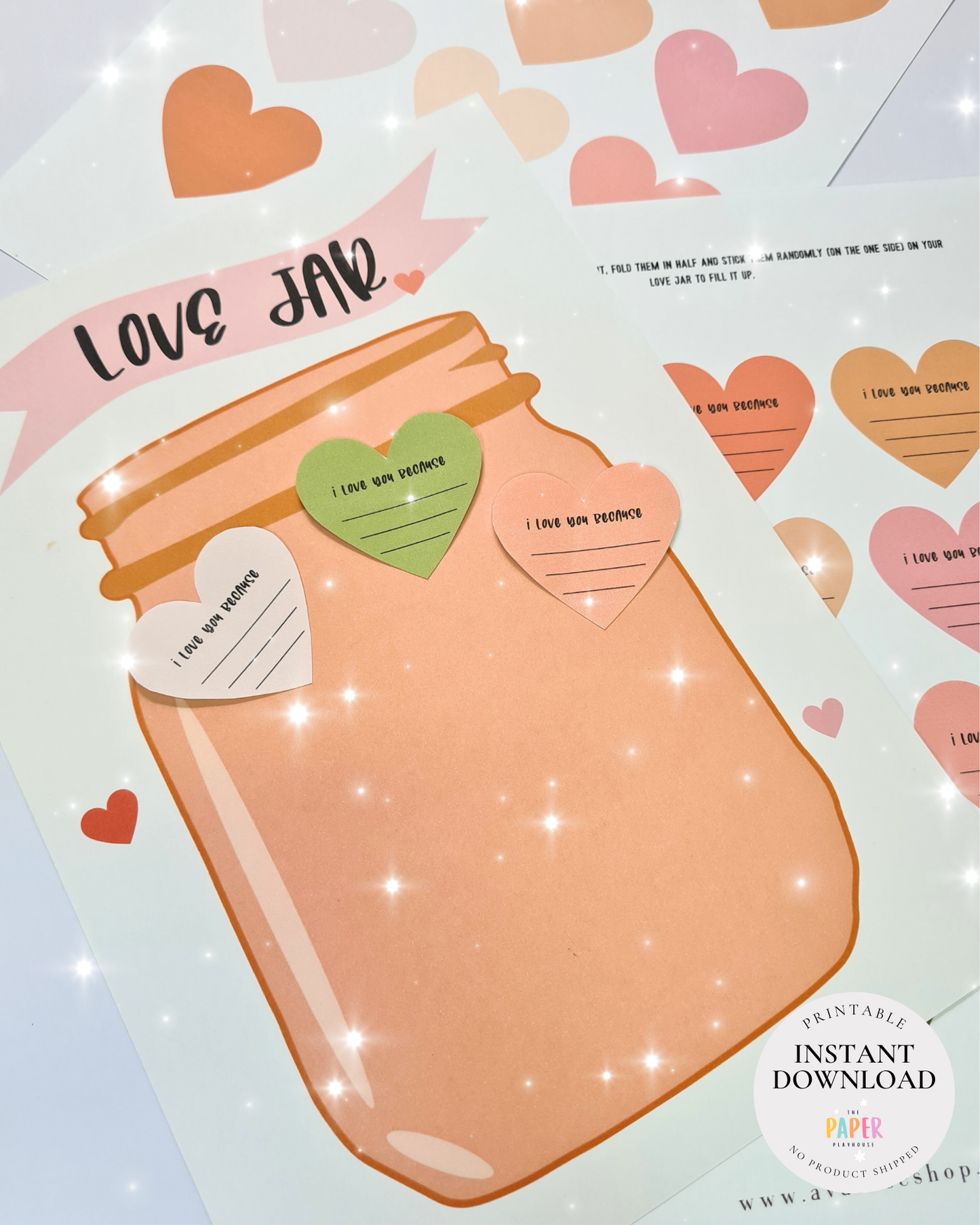 Valentine Love Jar Activity | Printable downloadable