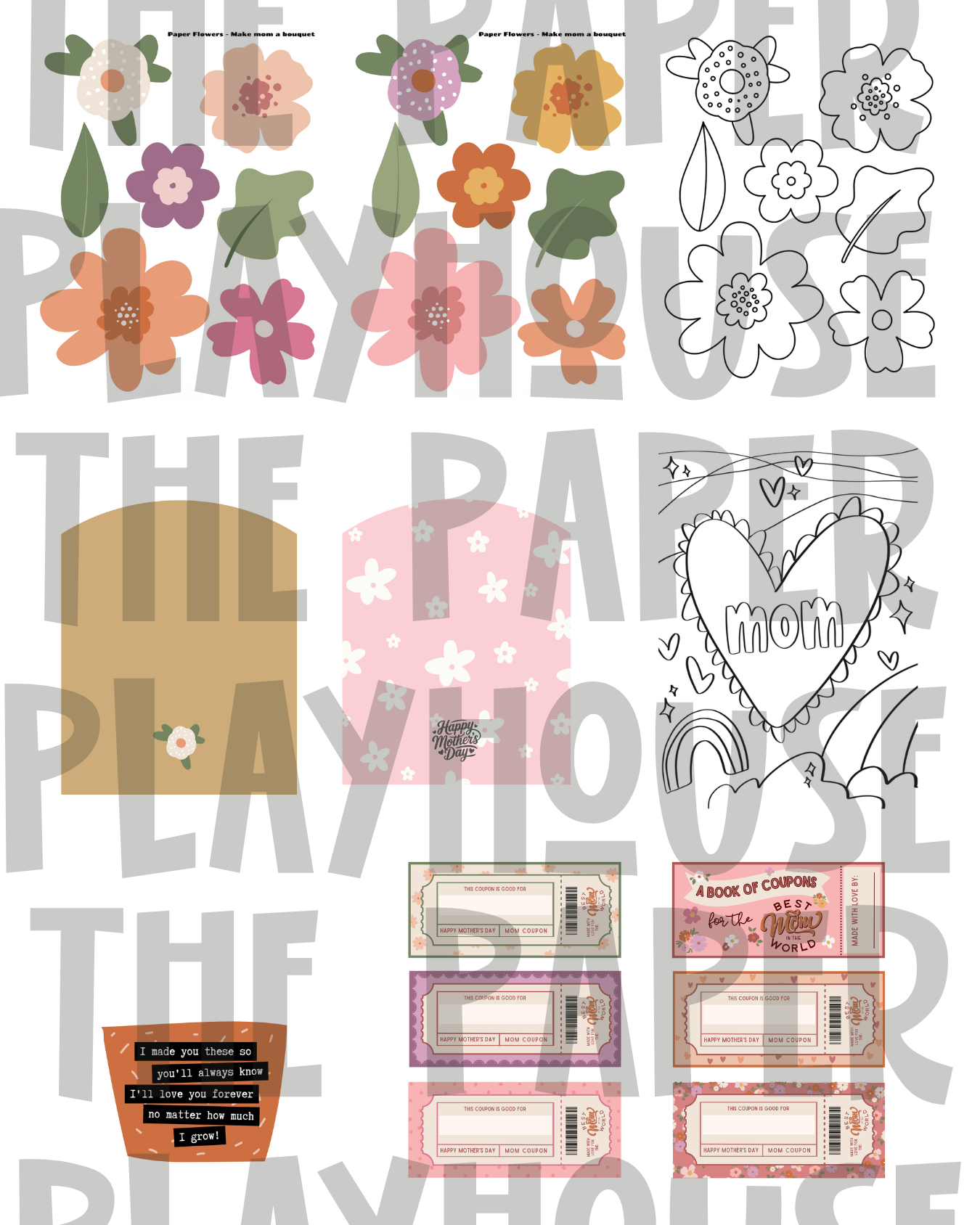 Family Celebration Printable/Downloadble Bundle – Mother’s Day, Father’s Day & Grandparents Day