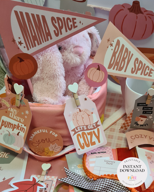 Mama and baby spice bonding set | Printable downloadable
