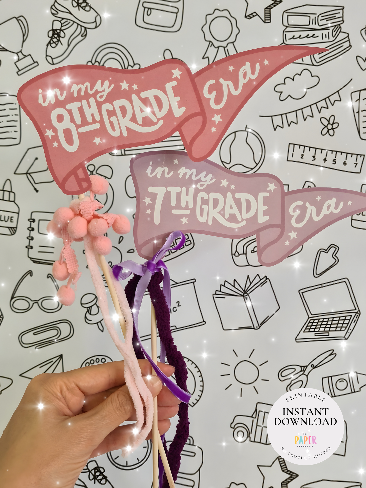 IN MY SCHOOL PENNANTS| KINDERGARTEN TO GRADE 12 / Printable download