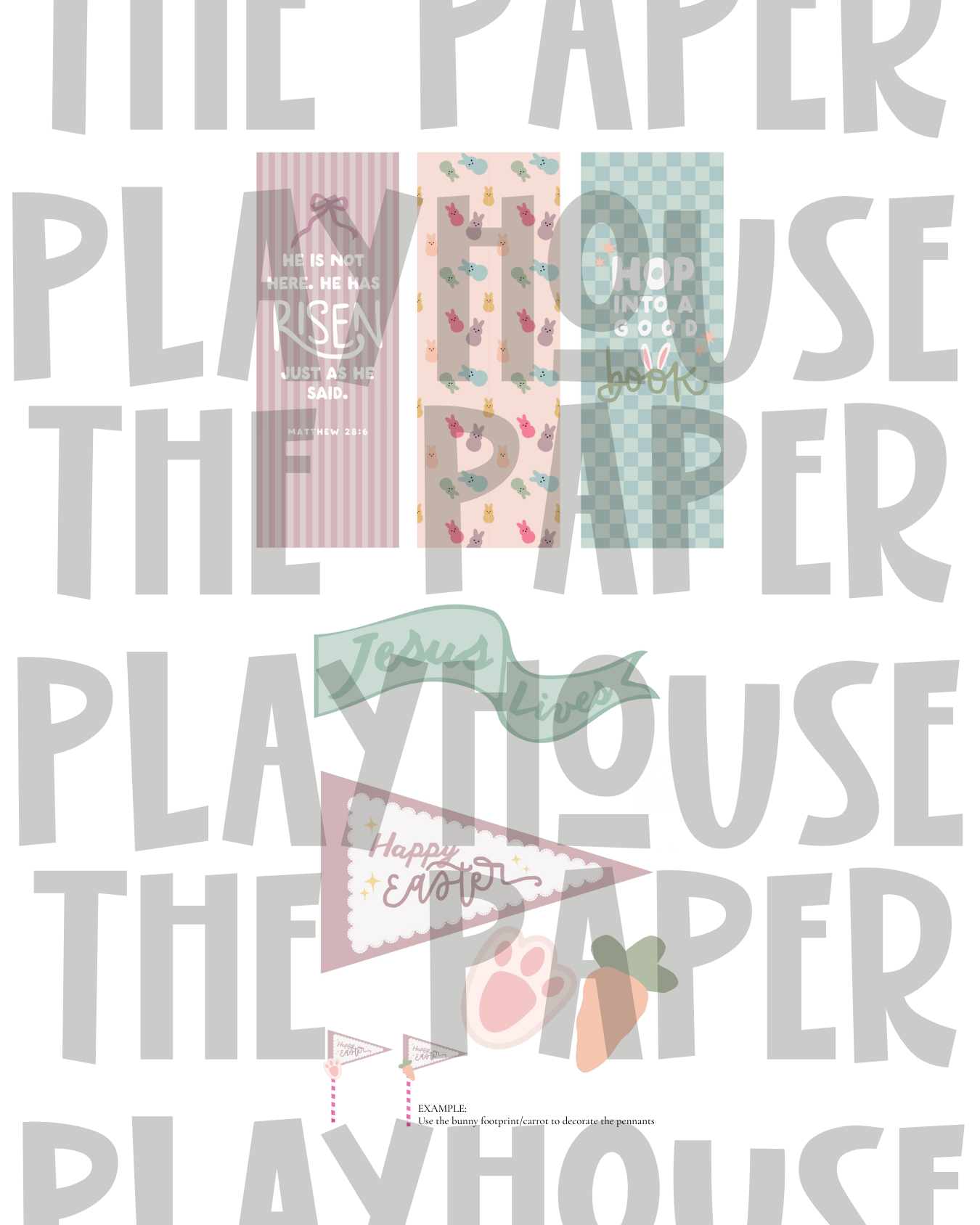 Easter bookstack decor | Printable downloadable