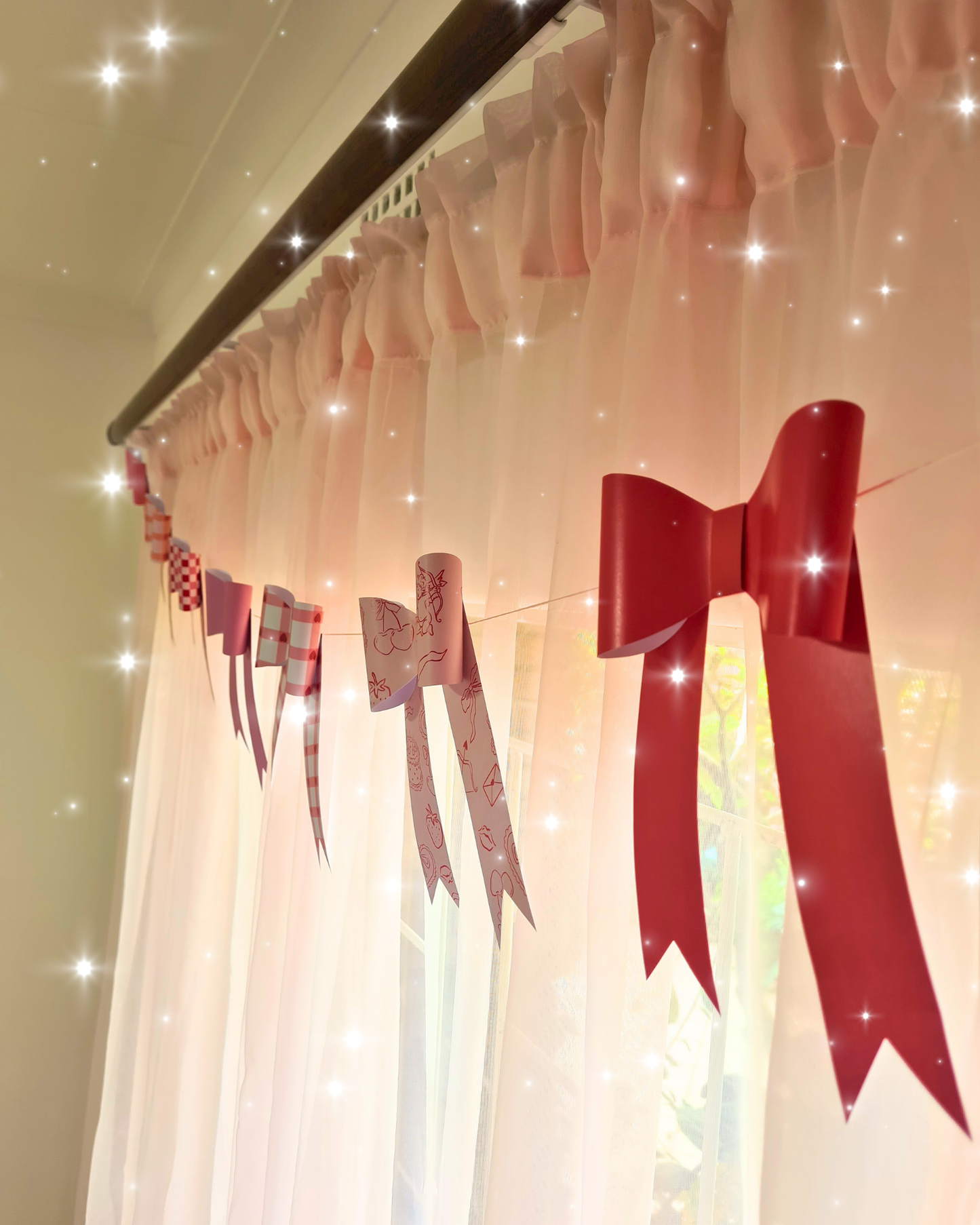 Printable Valentine’s Bow Décor Set Instant download| Printable downloadable