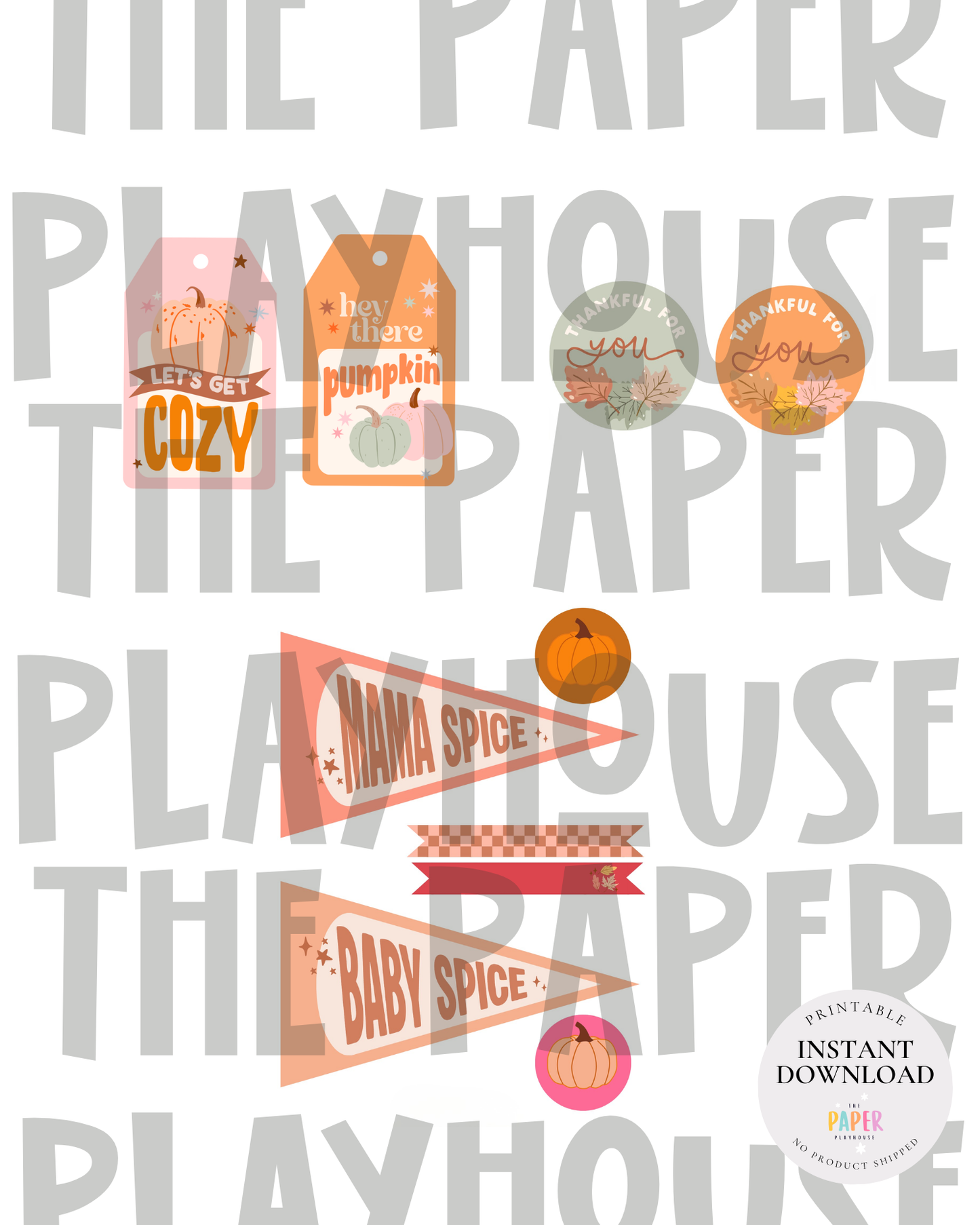 Mama and baby spice bonding set | Printable downloadable