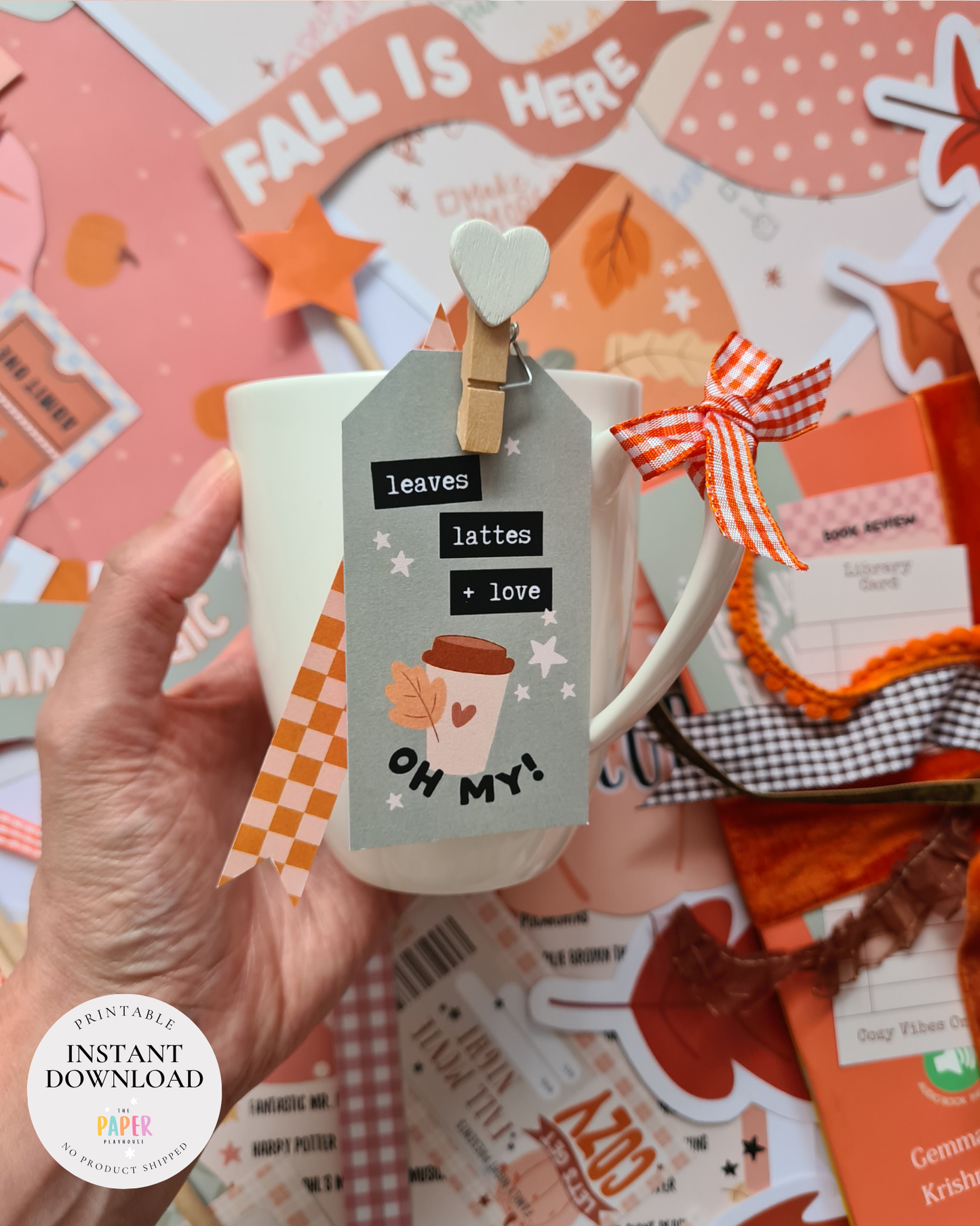 Fall Into a Good Book – Bookstack Decor Bundle | Printable downloadable