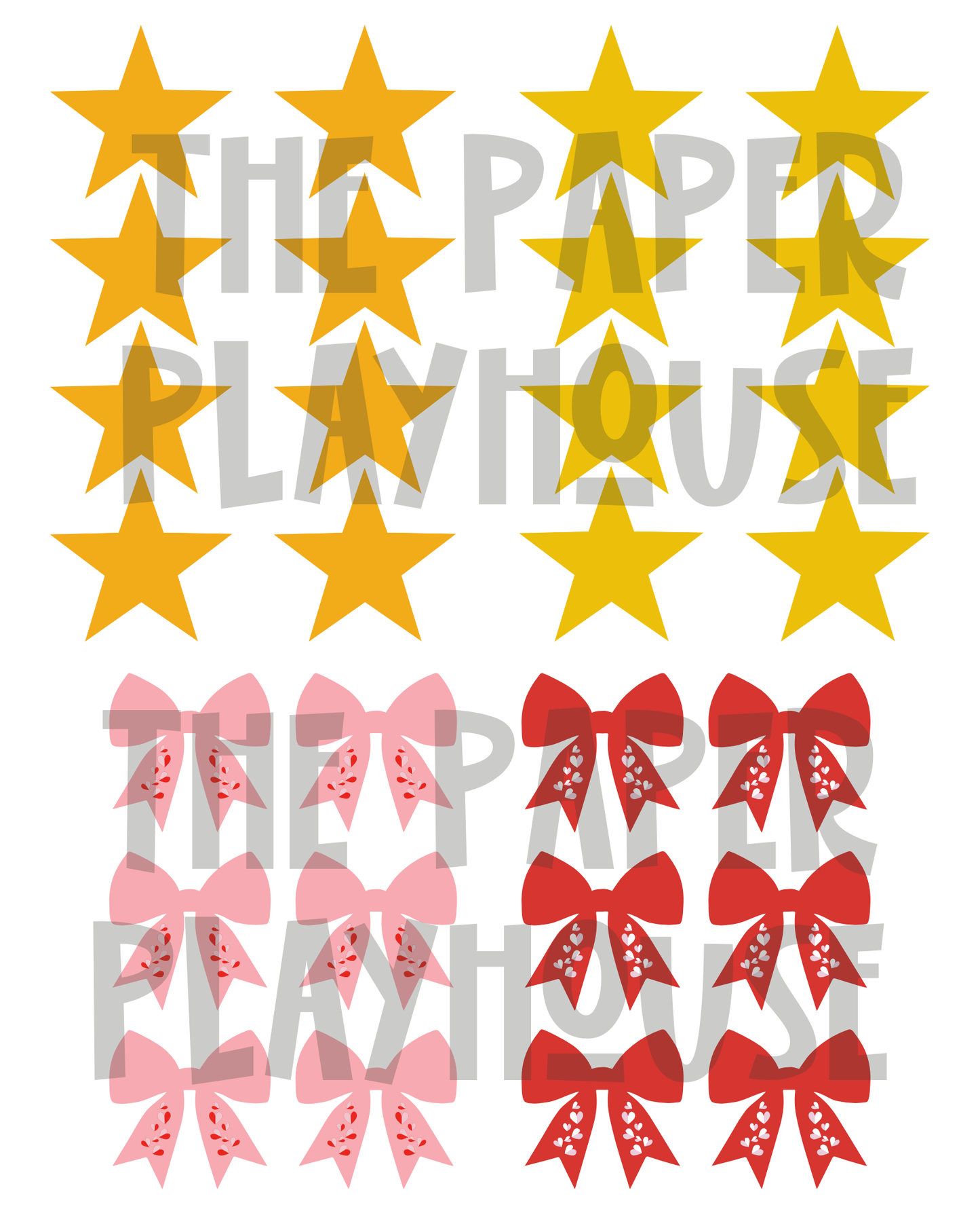 Printable Valentine’s Bow Décor Set Instant download| Printable downloadable