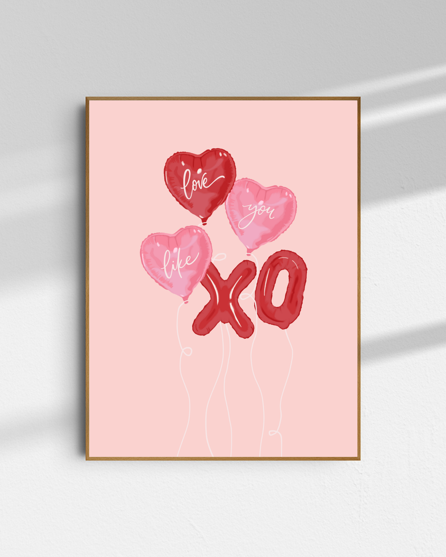 Valentines day balloons / FRAMEABLE ART PRINT