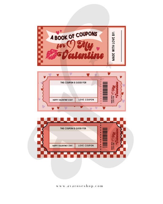 Book of coupons / PRINTABLE VALENTINE