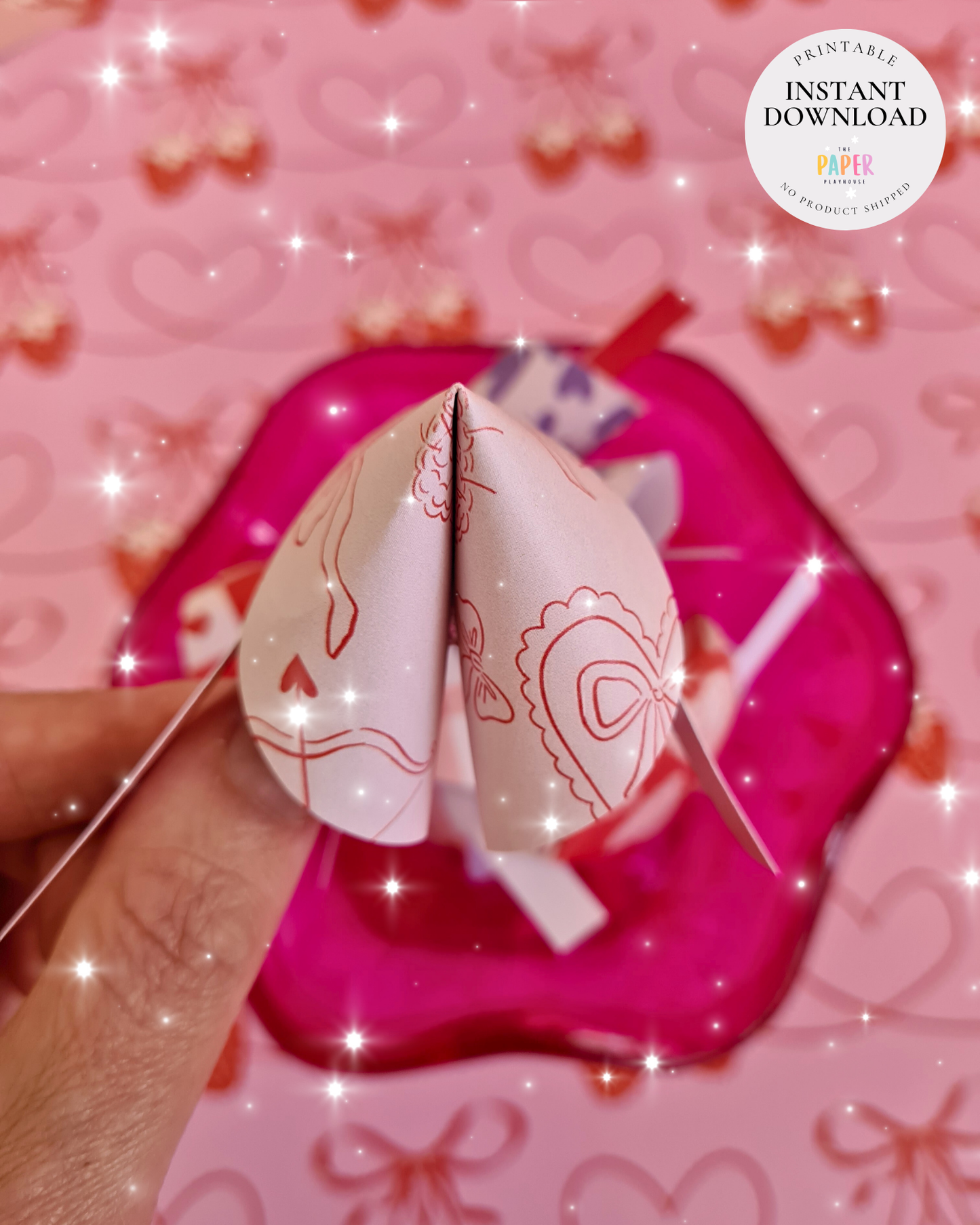 3D Foldable Valentine’s Day Fortune Cookies | Printable downloadable