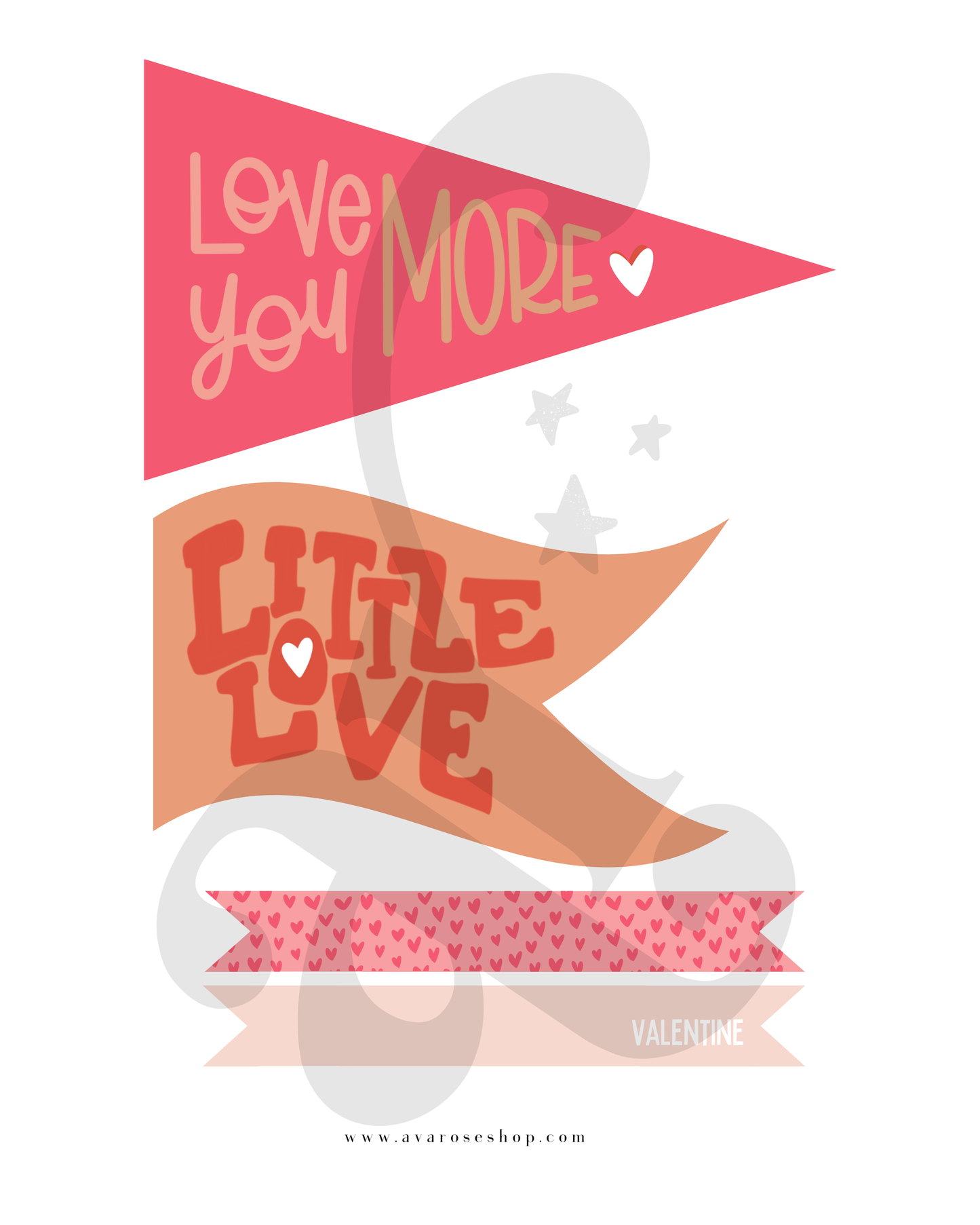 Pennant flag bundle 3 / PRINTABLE VALENTINE