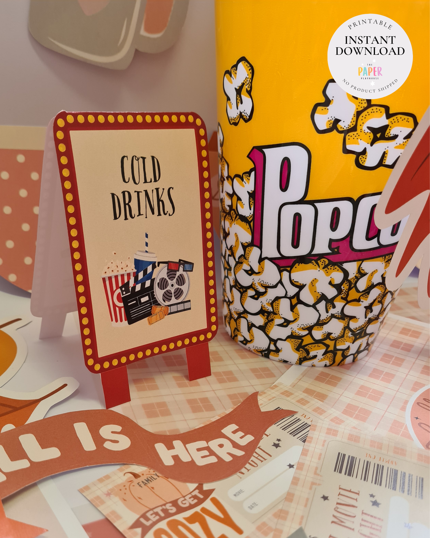 Fall Family Movie Night Bundle (Cinema kit) | Printable downloadable