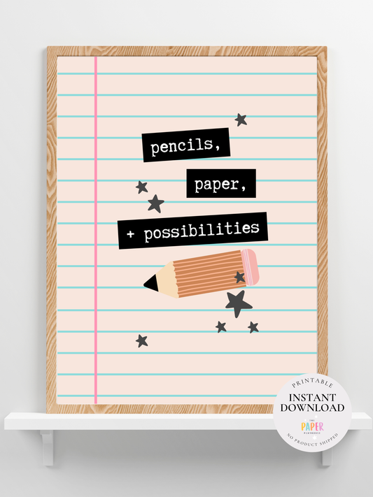 BACK TO SCHOOL DREAM. LEARN. REPEAT A4 FRAMEABLE SHOOL PRINT / Printable download