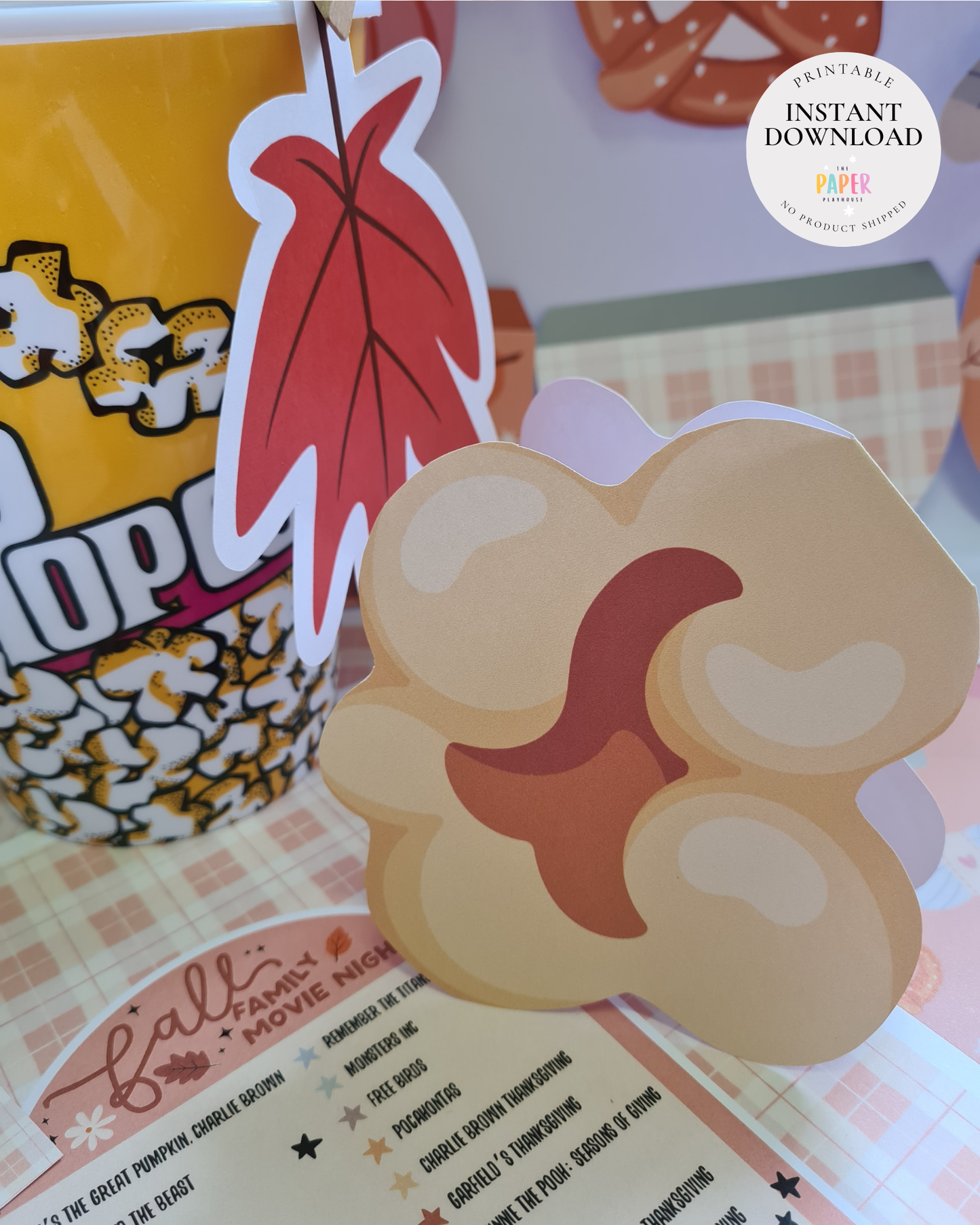 Fall Family Movie Night Bundle (Cinema kit) | Printable downloadable