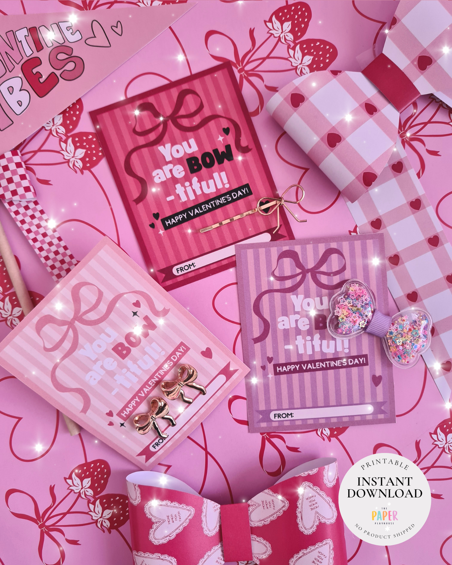 Class Valentine GIRLS| Printable downloadable