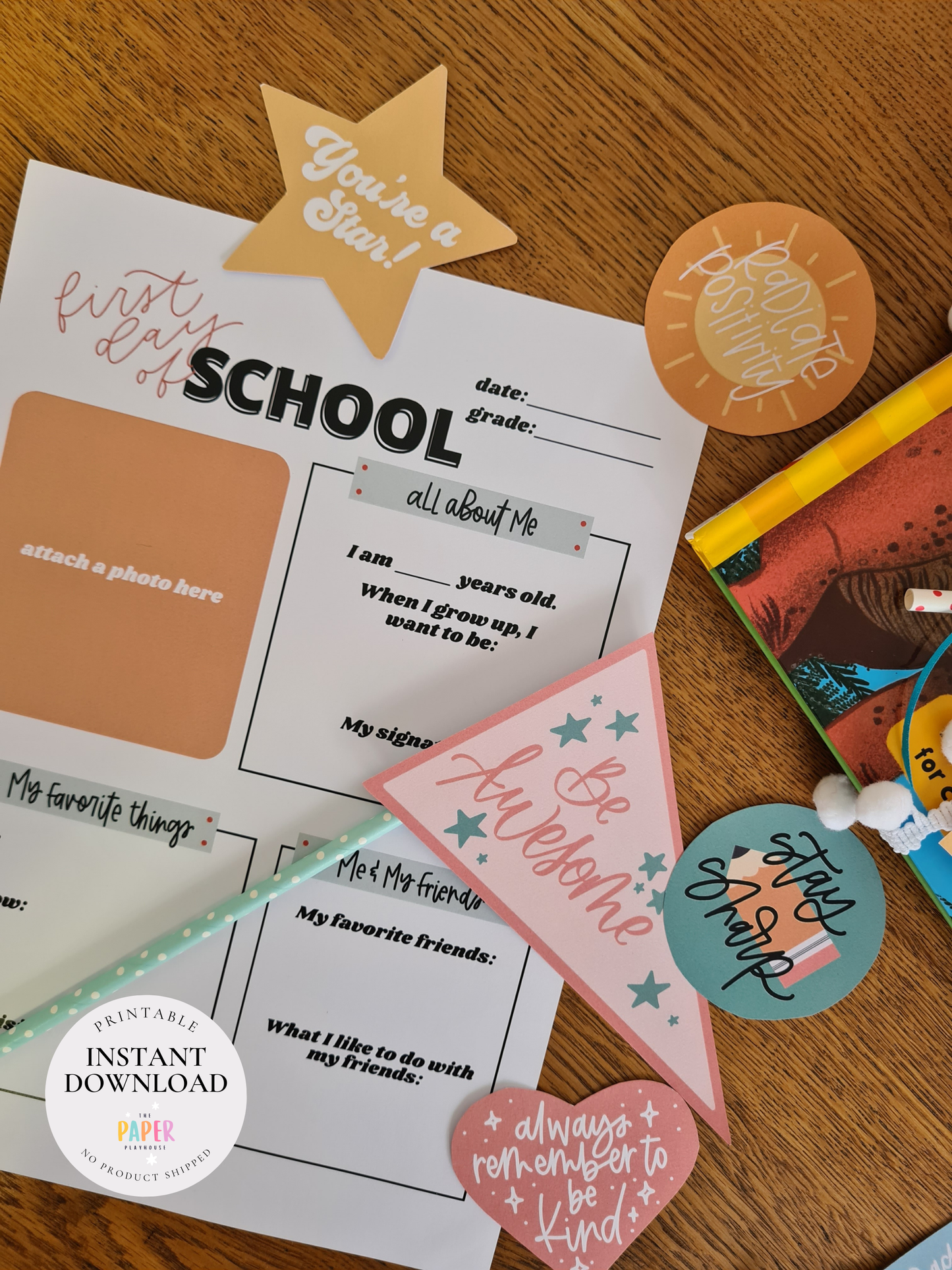 BACK TO SCHOOL GOOD VIBES BUNDLE / Printable download