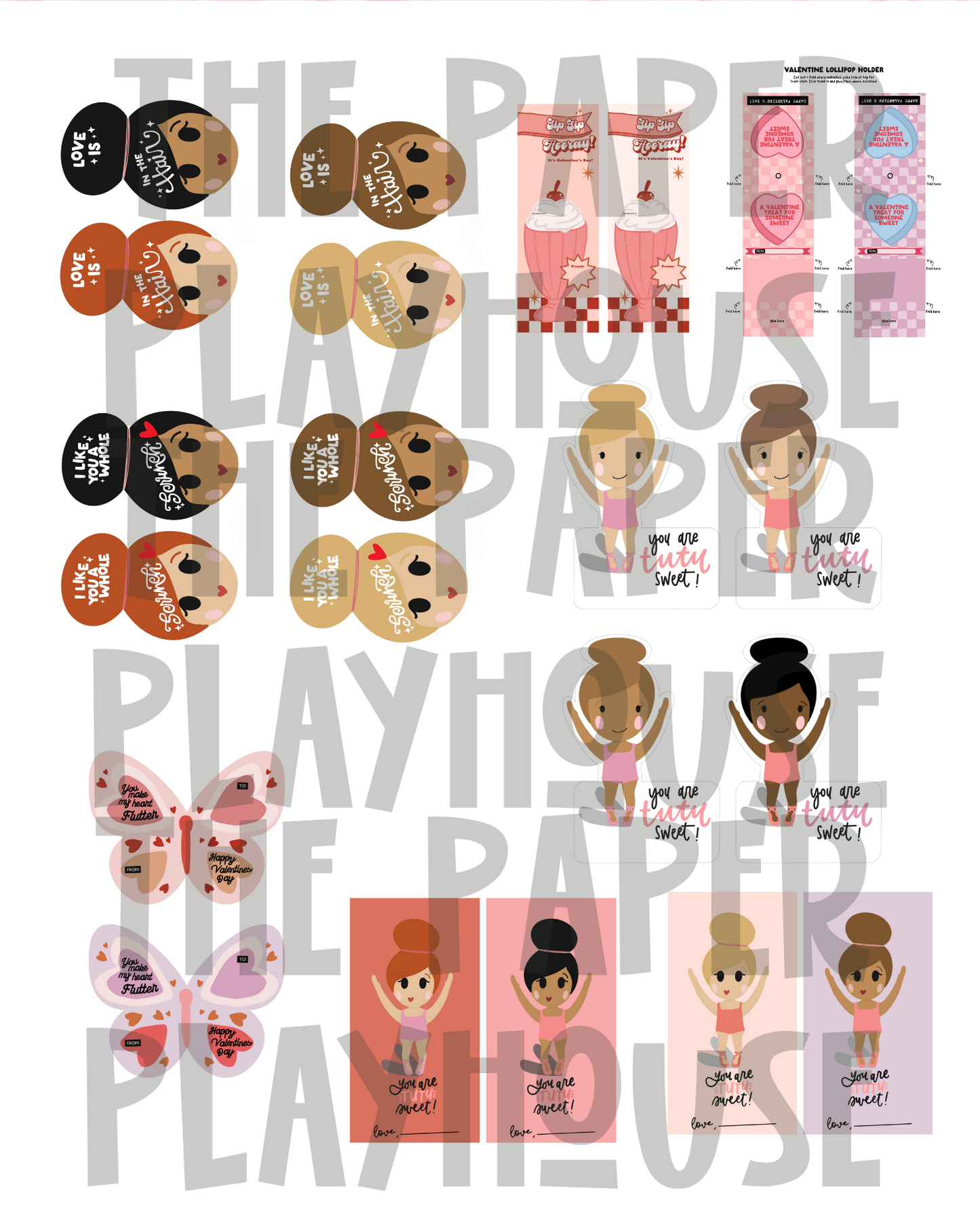 Class Valentine GIRLS| Printable downloadable