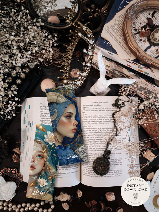 FIRST POINT OF ARIES/ ZODIAC BOOKMARKS / Printable bookmarks