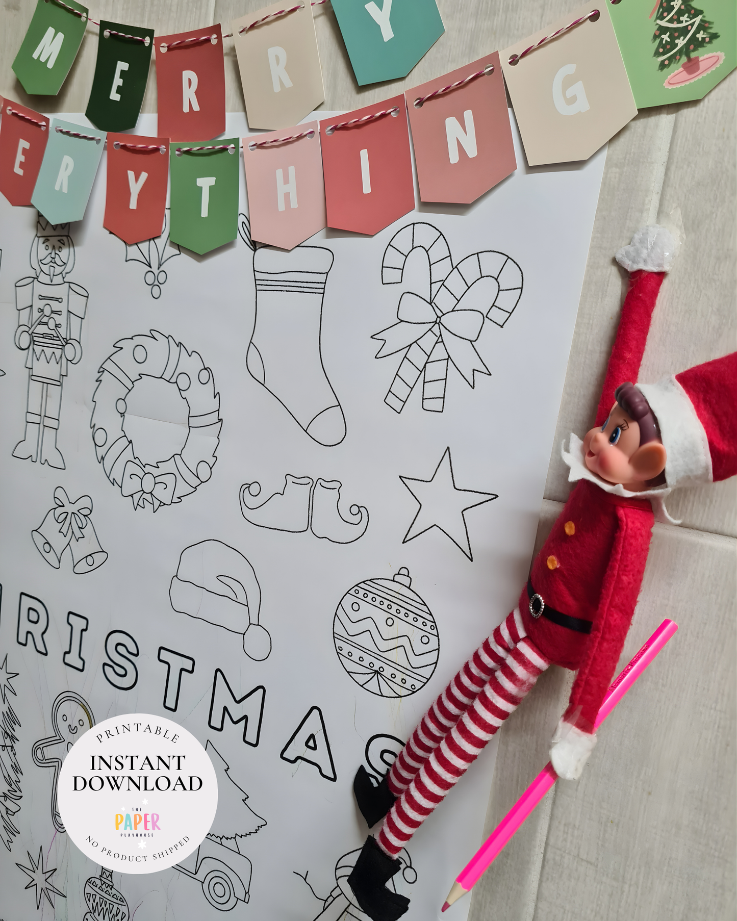 GIANT A1 COLOURING PAGES & BANNERS / Printable download