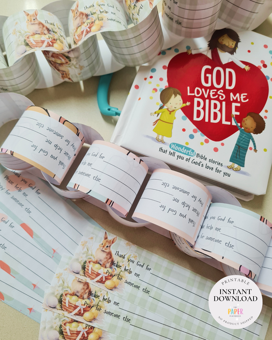 Paper Prayer Chain for children | Printable downloadable
