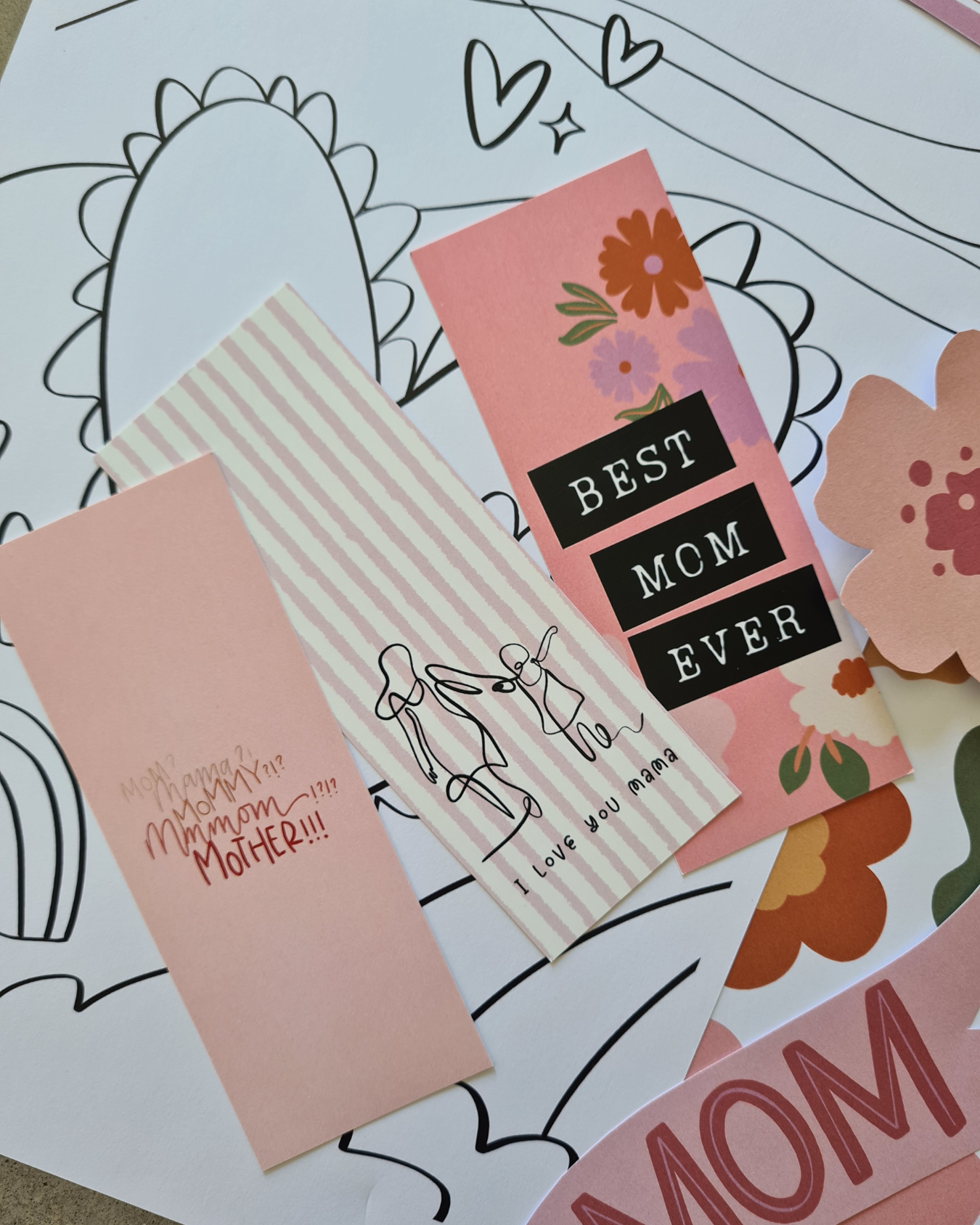 Mother’s Day Printable/Downloadble Bundle – DIY Bouquet, Coupons, Bookmarks & Gift Tags