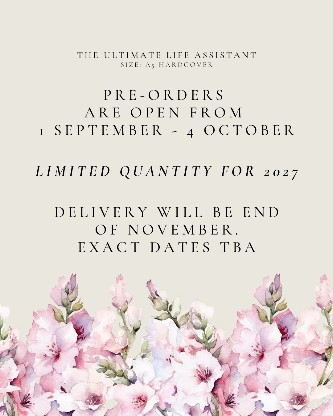 2027 WEEKLY PLANNER PRE-ORDER - ELAIN