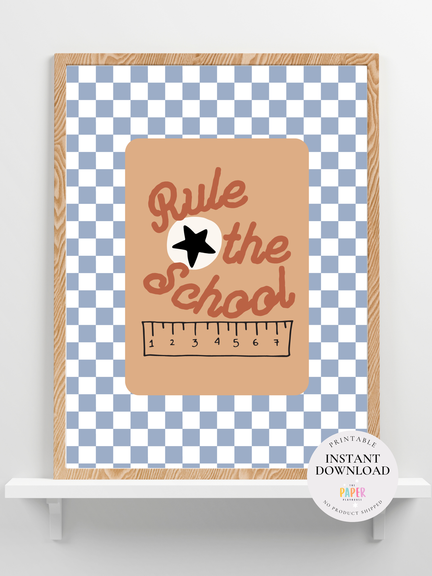 BACK TO SCHOOL START THE YEAR WRITE A4 FRAMEABLE ART  / Printable downloadable