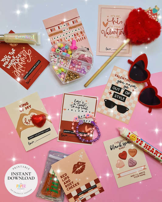 Pop-Inspired Valentine Tags & Frameable Art  | Printable downloadable