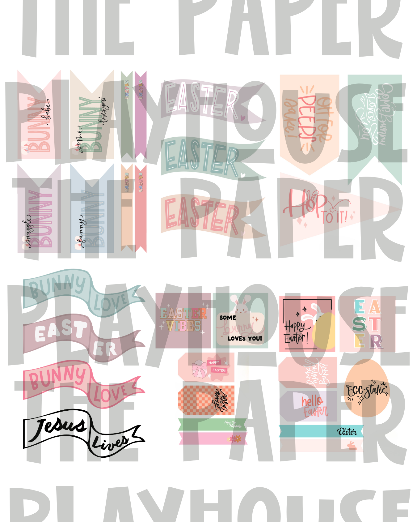 Easter flag and tag bundle | Printable downloadable