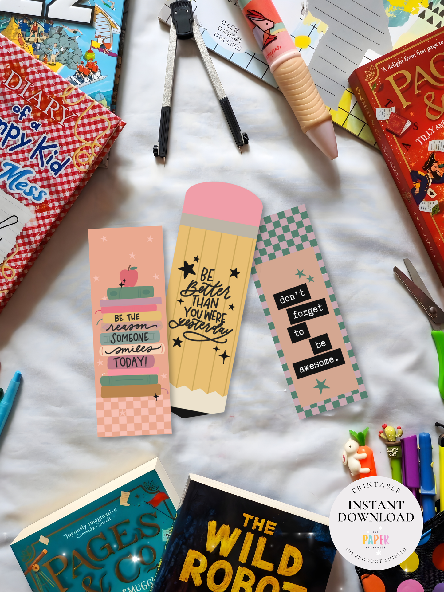BACK TO SCHOOL BOOKMARKS FOR KIDS | CUTE SCHOOL BOOKMARKS / Printable download