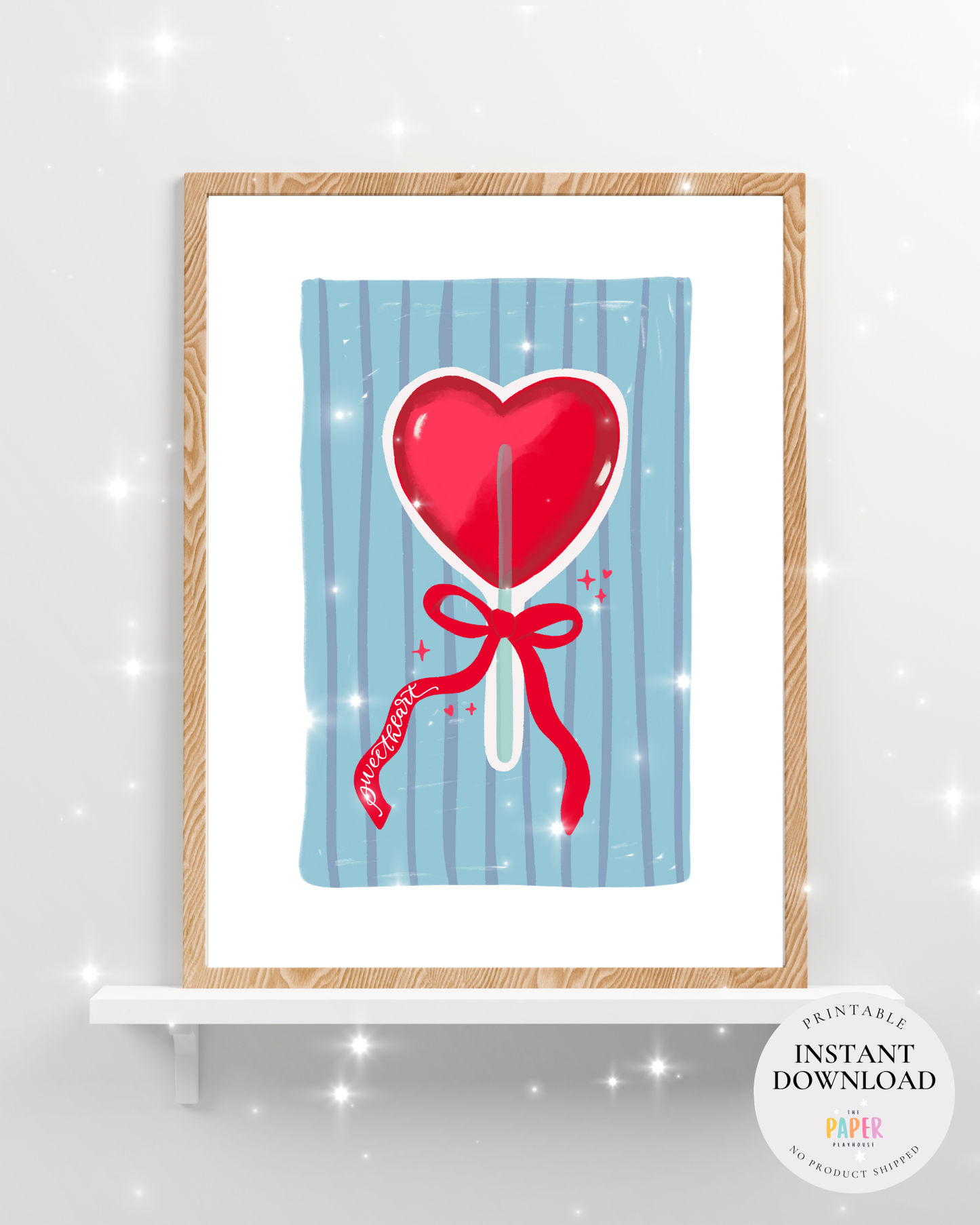 Frameable Valentine Art  | Printable downloadable 30x40cm