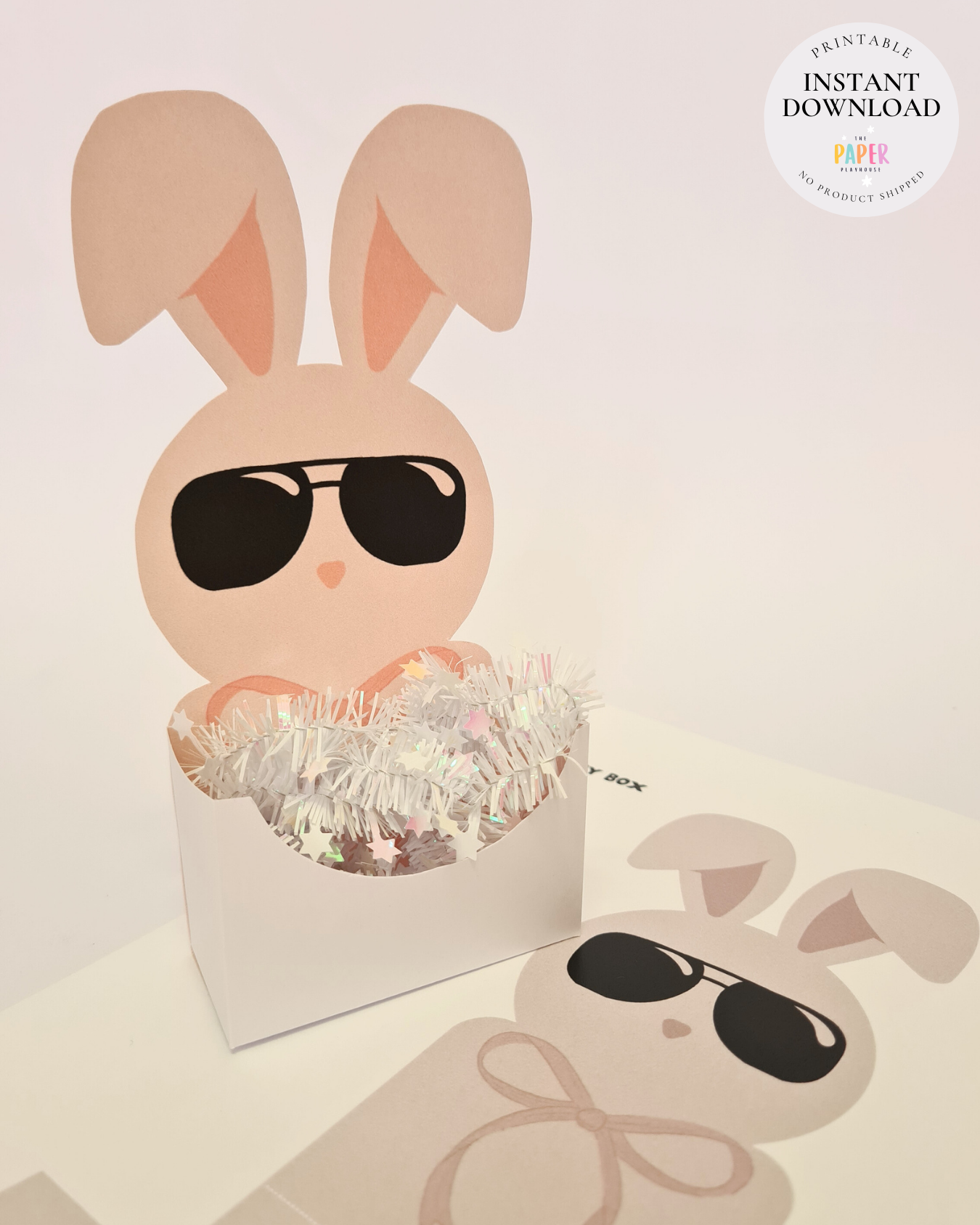 Foldable bunny boxes | Printable downloadable