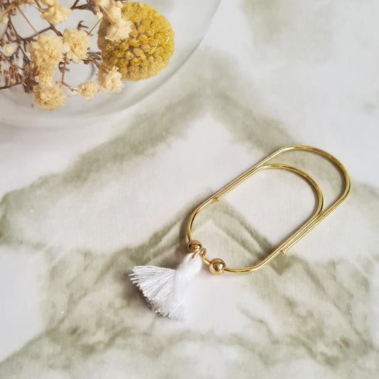 BOOKMARK white tassel