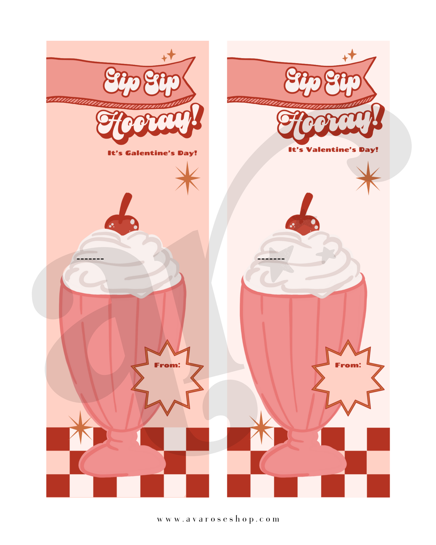 SIP SIP Hooray / PRINTABLE VALENTINE