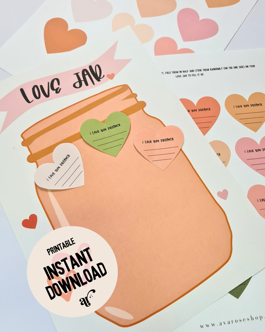 Love Jar / PRINTABLE VALENTINE ACTIVITY