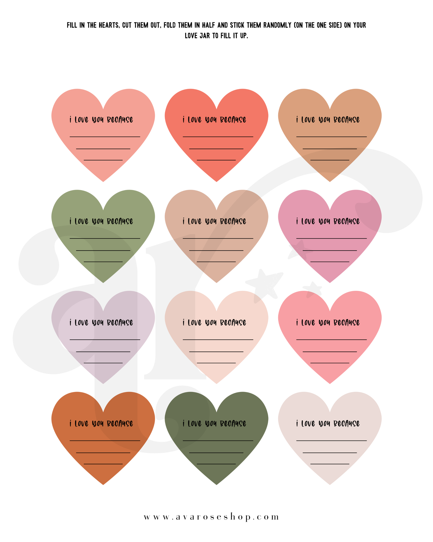 Love Jar / PRINTABLE VALENTINE ACTIVITY