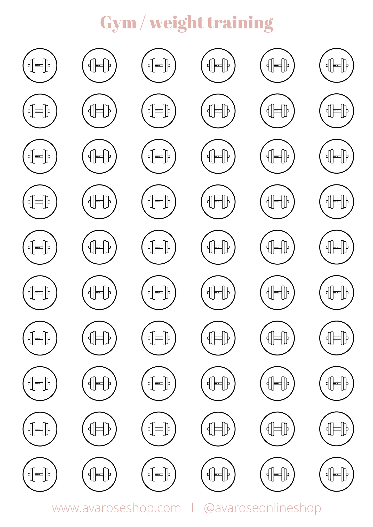STICKERS Gym / weight training