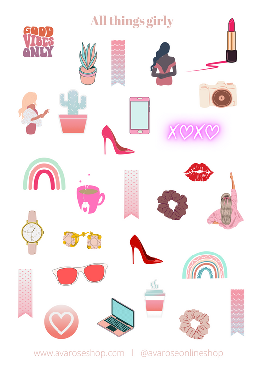 STICKERS All things girly